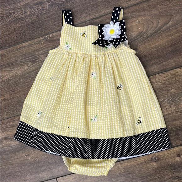 Rare Editions Other - Rare Editions Bumble Bee Seersucker Set, Size 12 Months